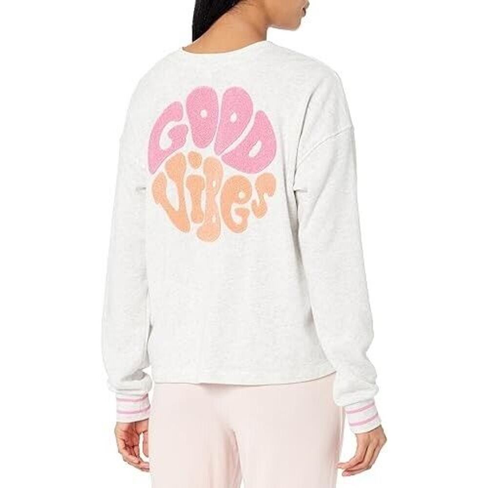 PJ‎ Salvage Womens Loungewear Stay Groovy Long Sleeve Top